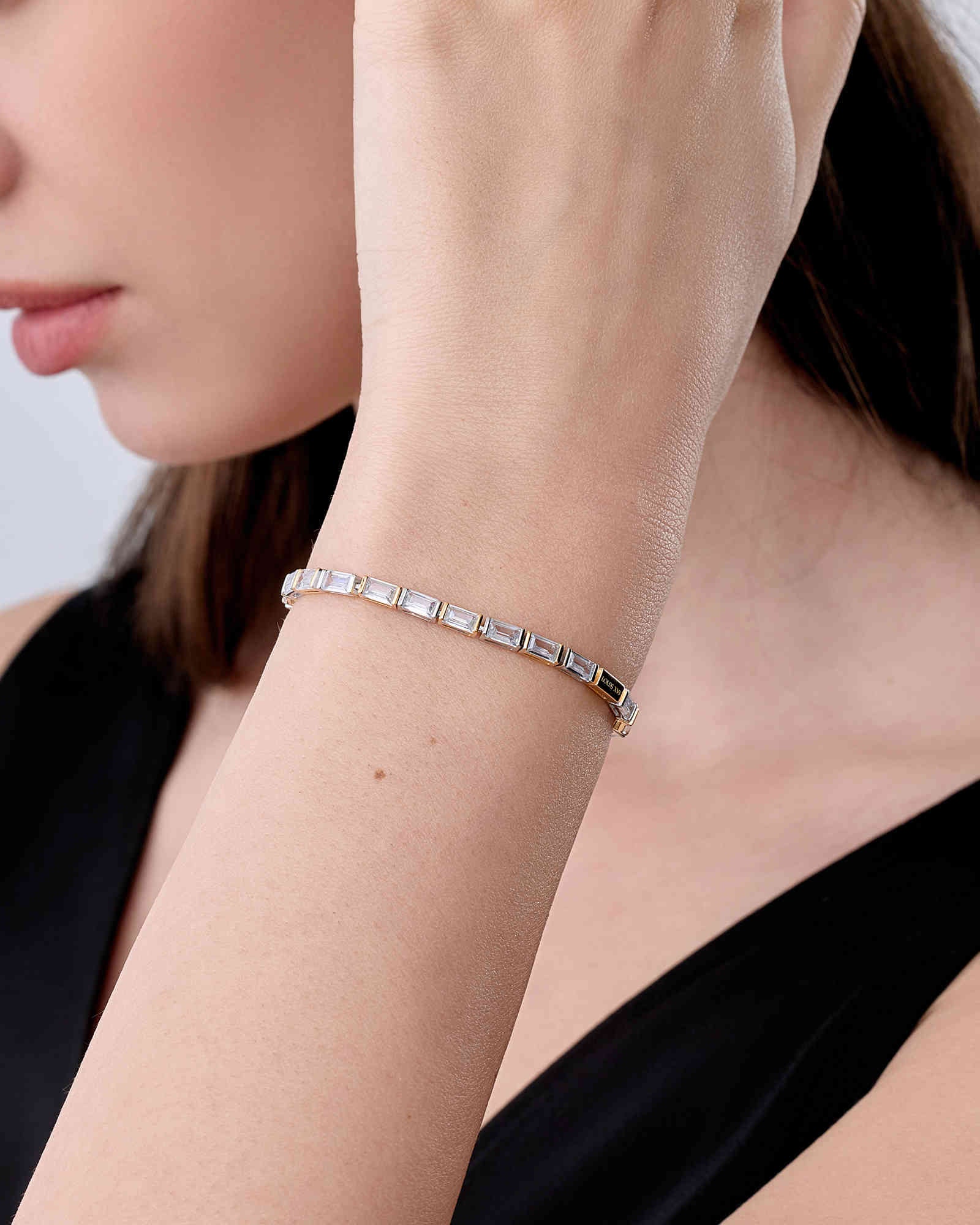 Bicolore Baguette Armband - 8224000