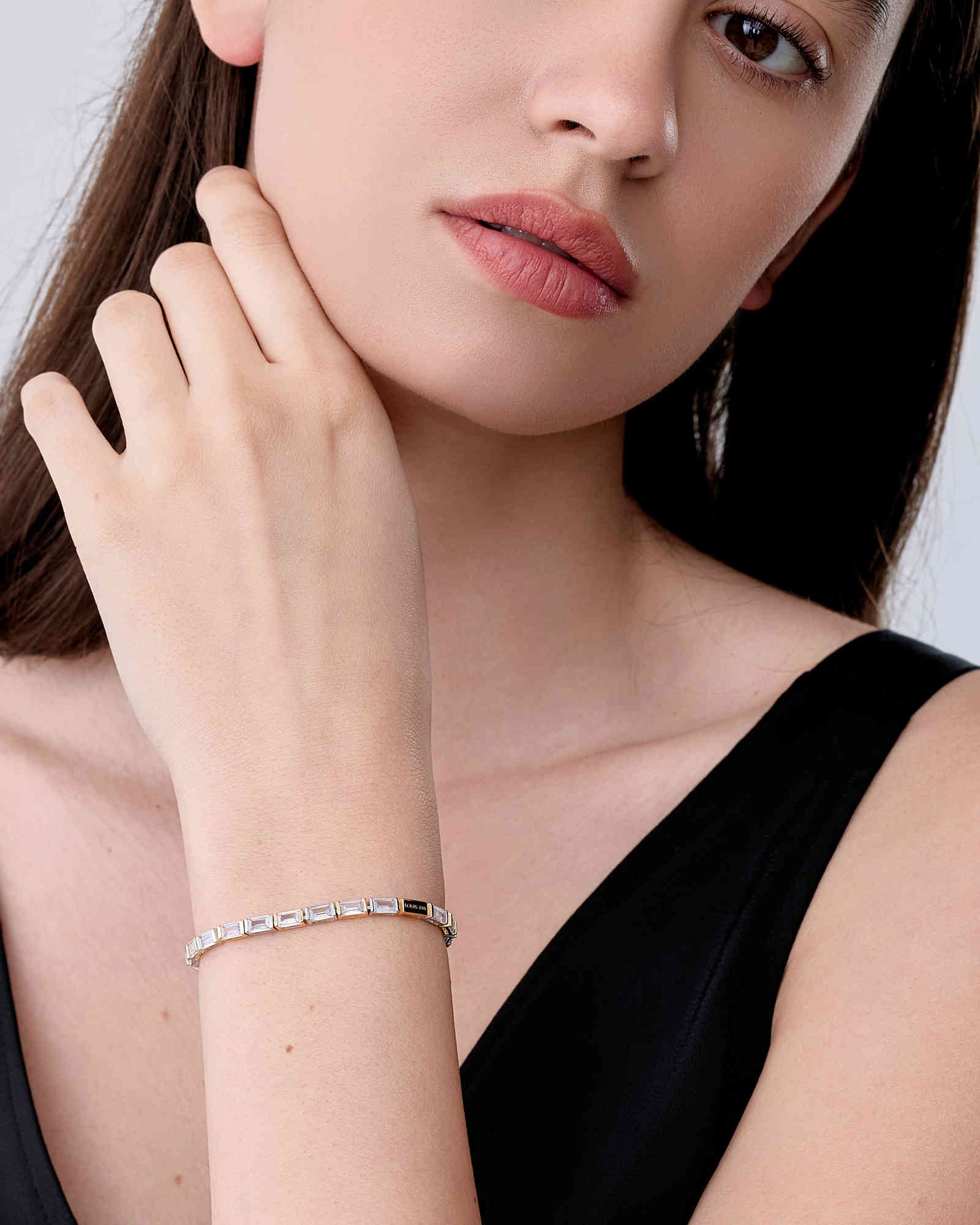 Bicolore Baguette Armband - 8224000