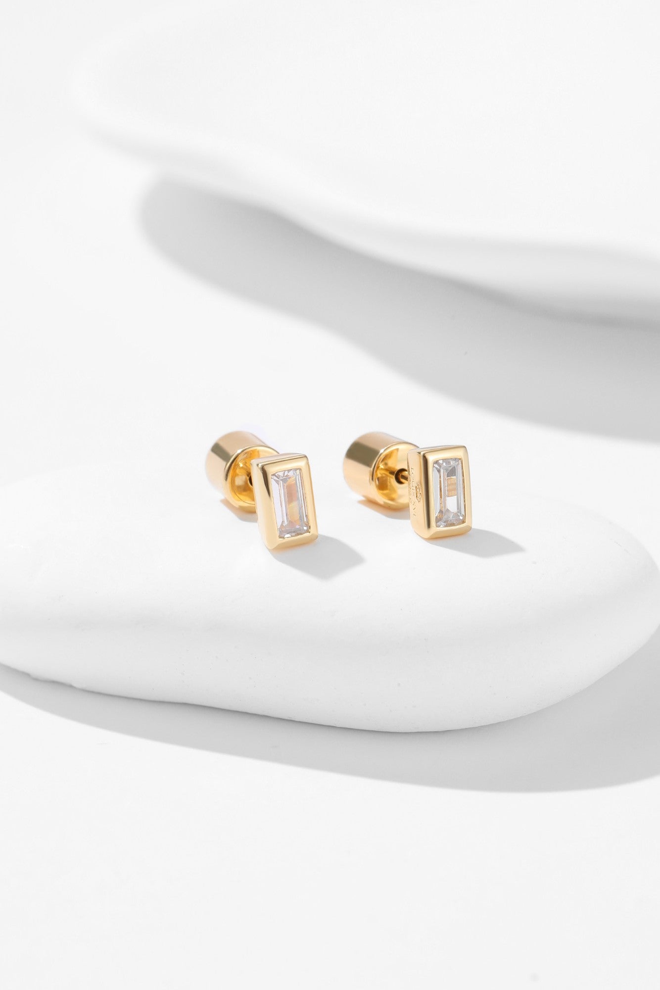 Bicolore Baguette Ohrring - 8240300