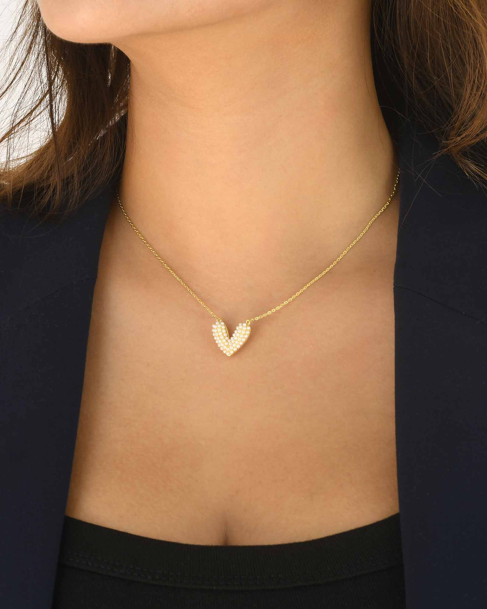 Hjärta Pärla Halsband - 8130000