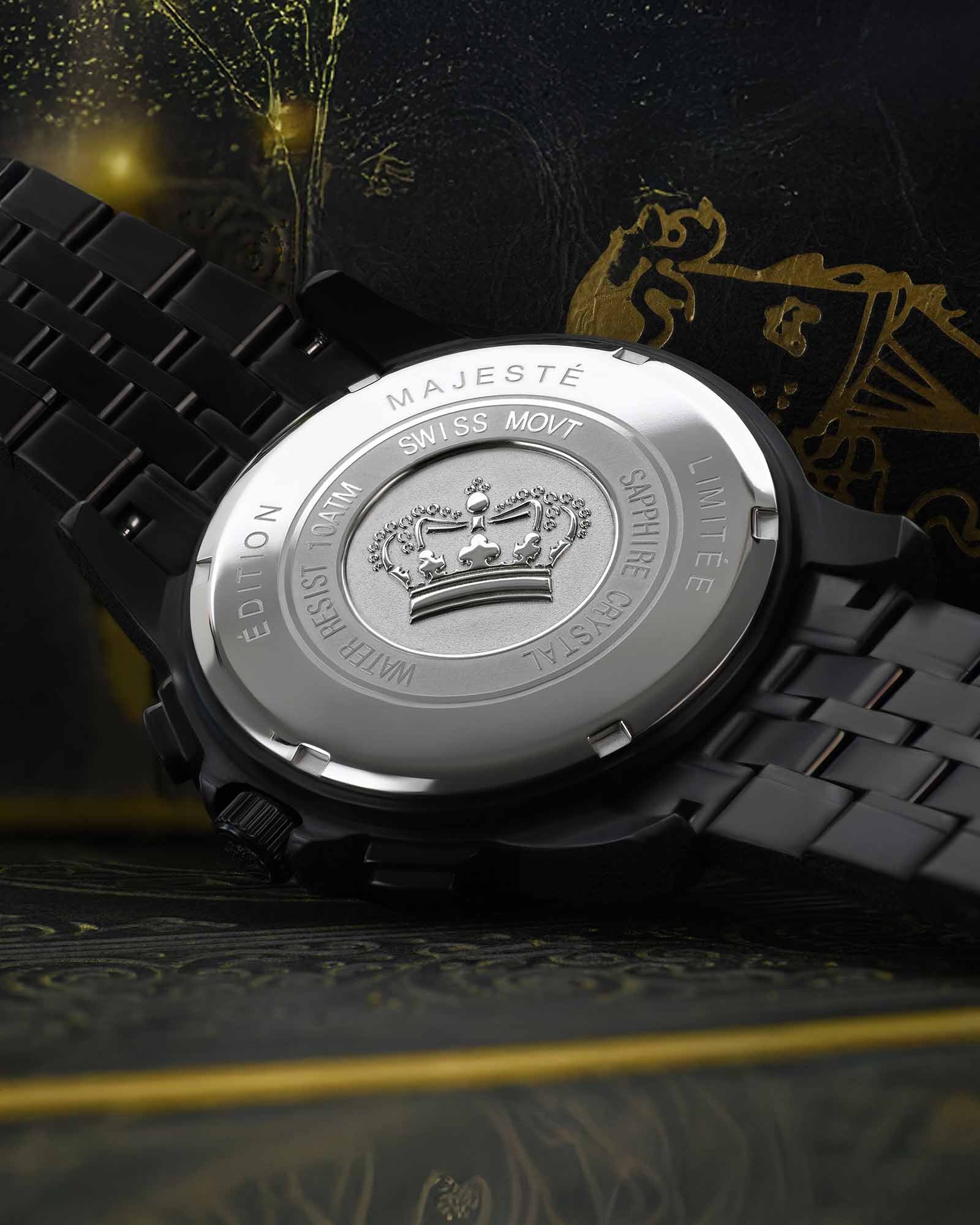 Majesté Frosted Iced Out 1182 Emerald Green - 43mm-LOUIS XVI