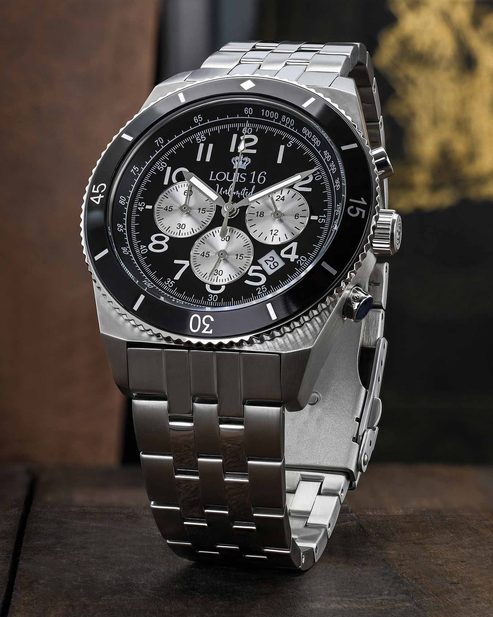 Destrier 3220 Chronograph Silber-LOUIS XVI