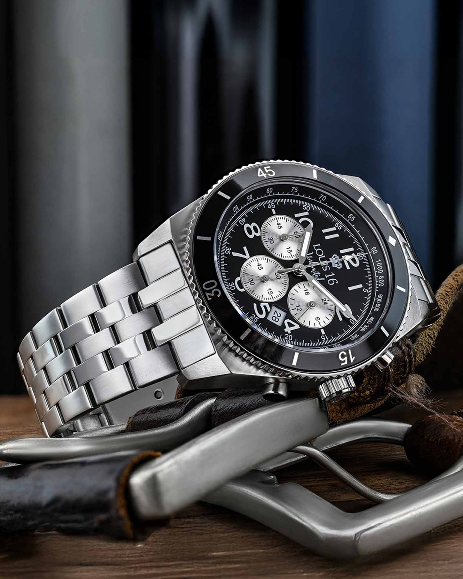 Destrier 3220 Chronograph Silber-LOUIS XVI