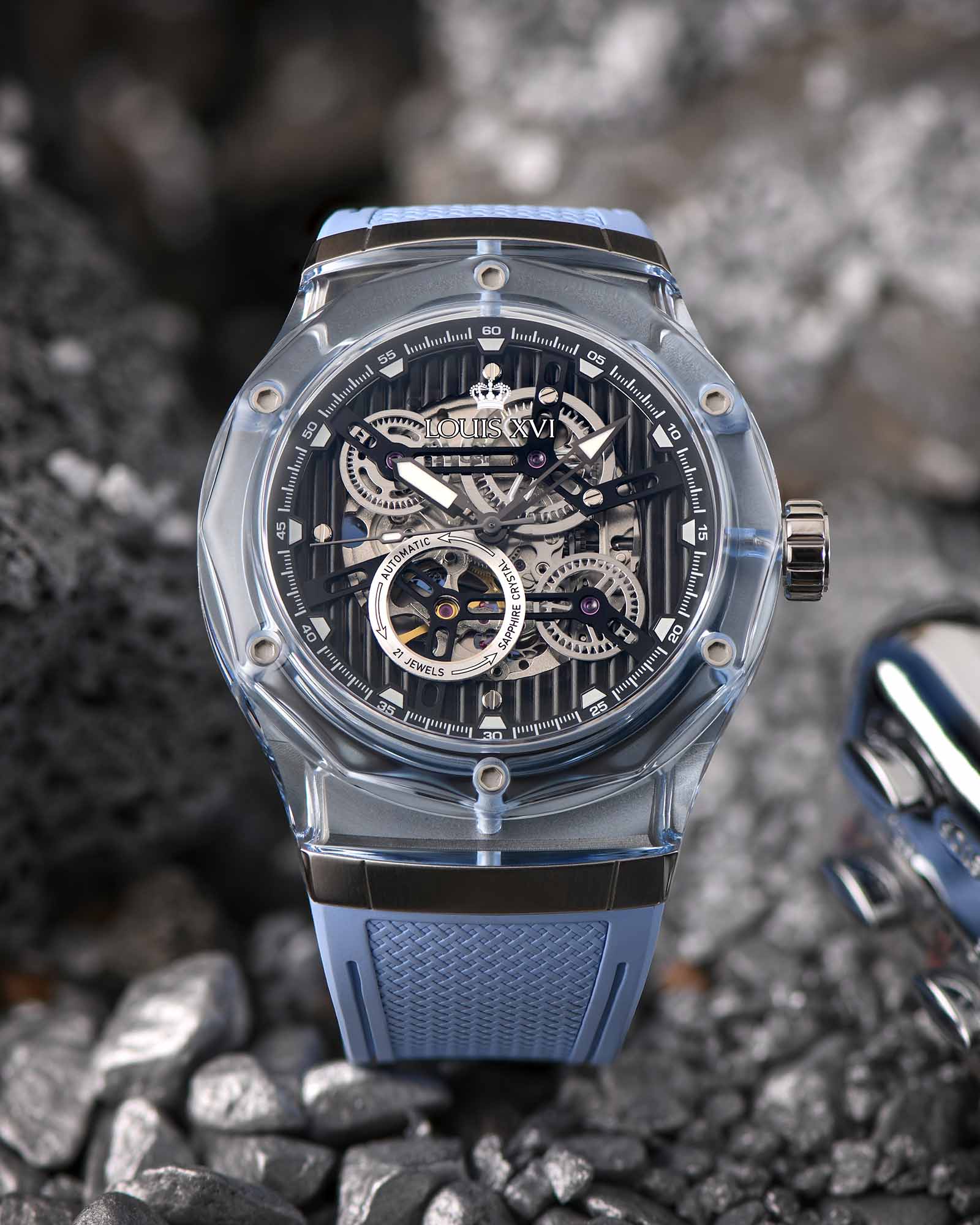 La Lumière Glas Automatisk Ref. 3823 – Babyblå