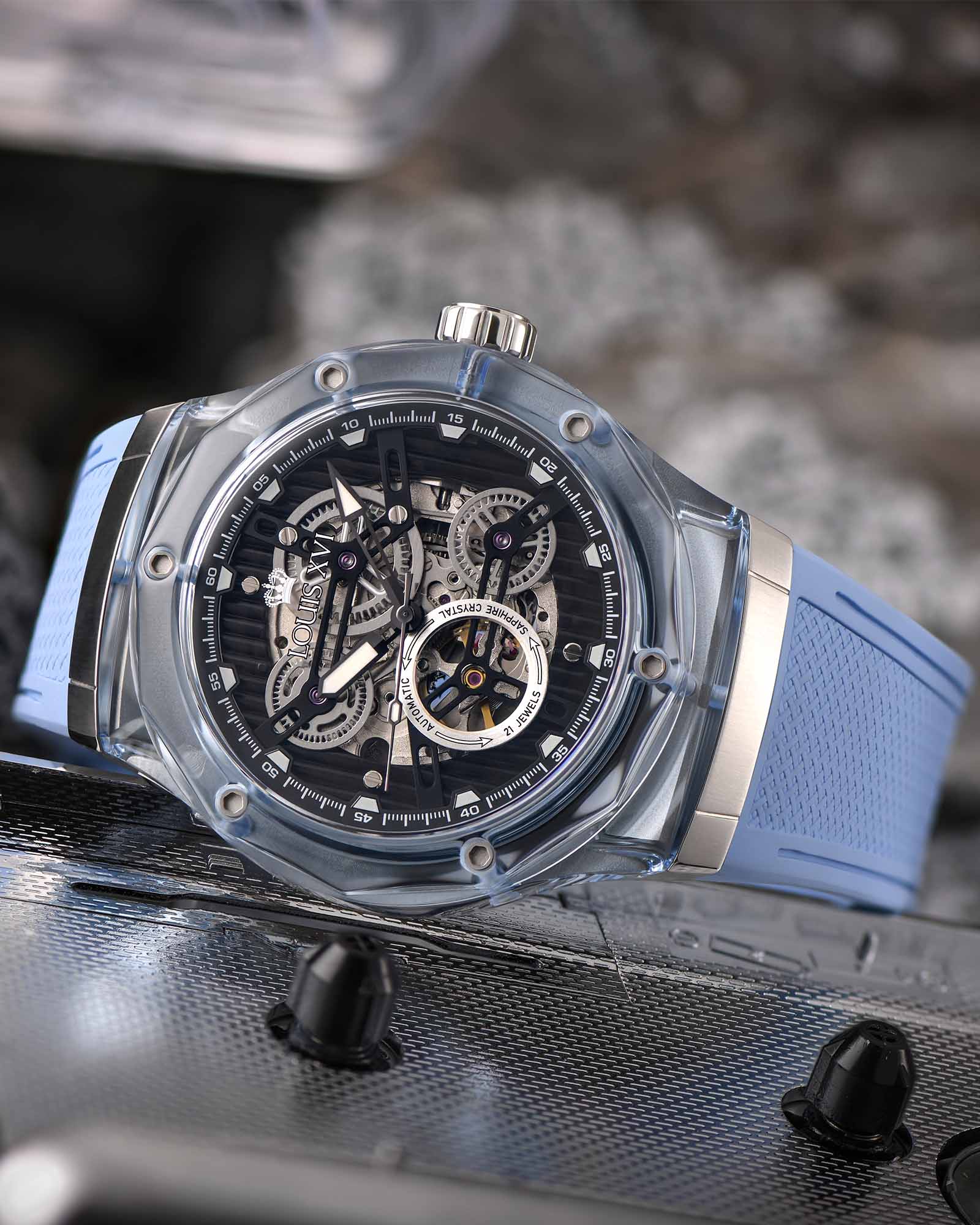 La Lumière Glas Automatisk Ref. 3823 – Babyblå