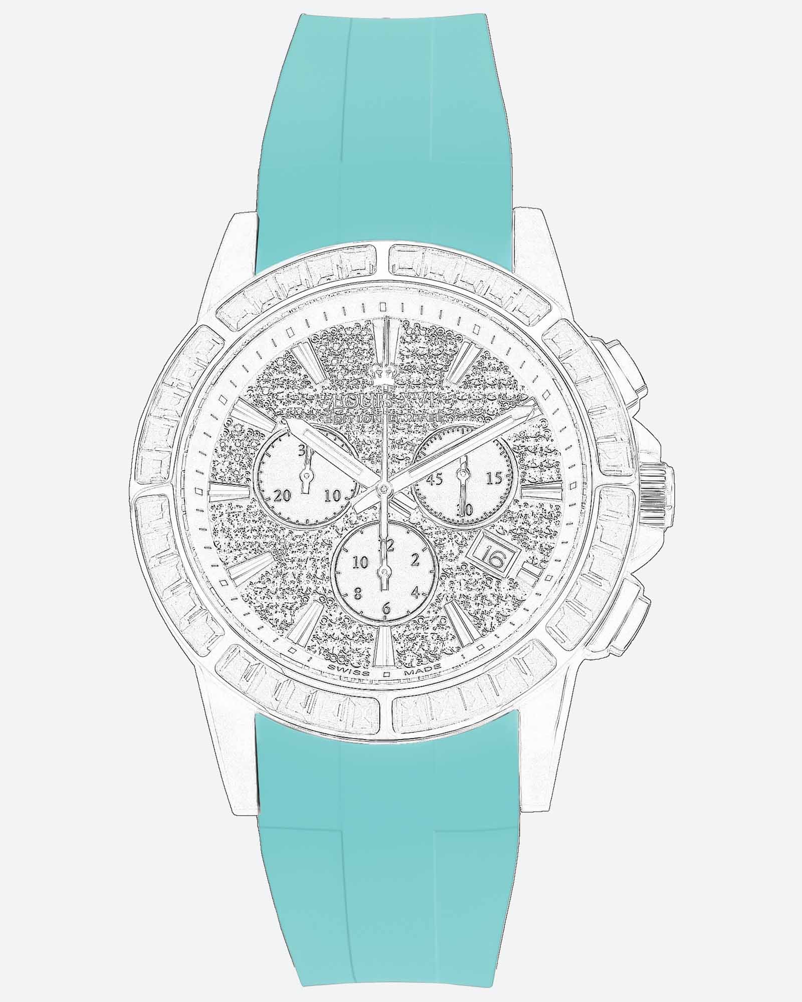 Kautschukarmband Türkis Schnalle Silber