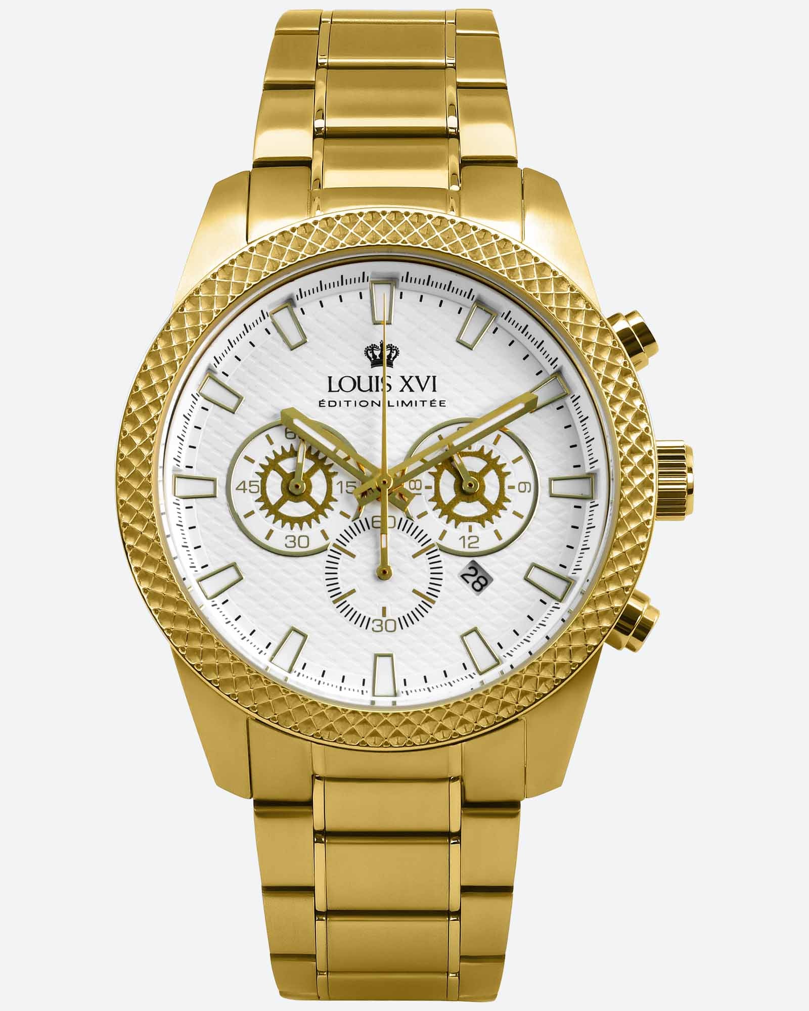 Mirage 3301 Chronograph Gold White