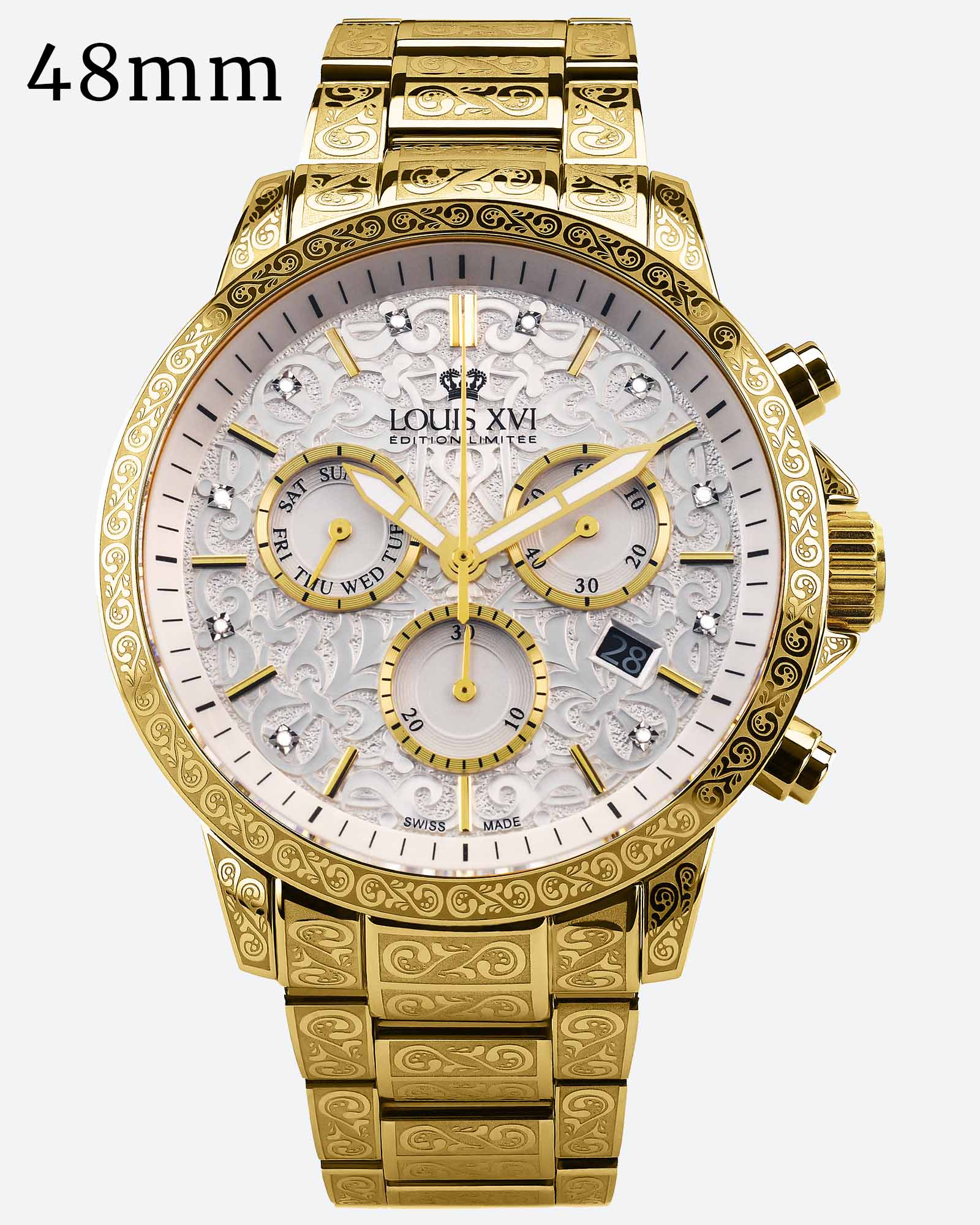 Palais Royale 4002 - Icy Silver Herrenuhr 48mm