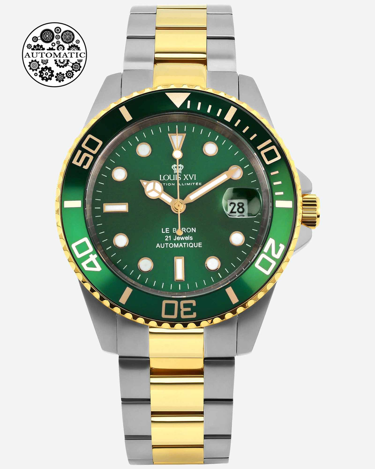 Le Baron 3145 Automatik Bicolor trifft auf kraftvolles Grün
