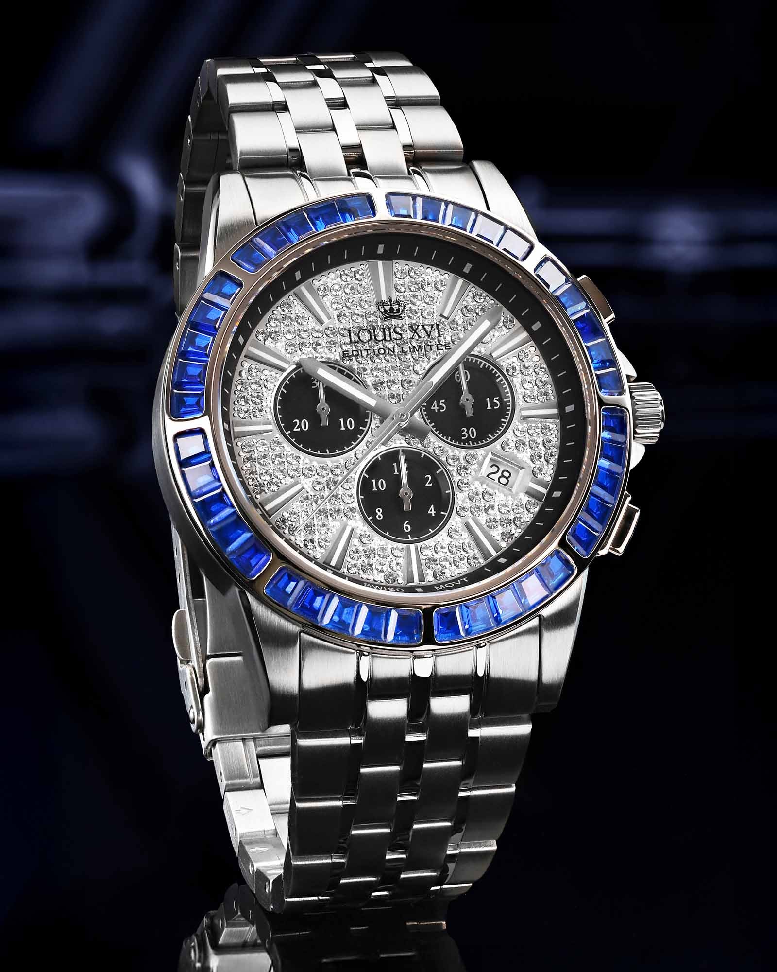 Majesté Iced Out Baguette 1138 - deep blue - limited