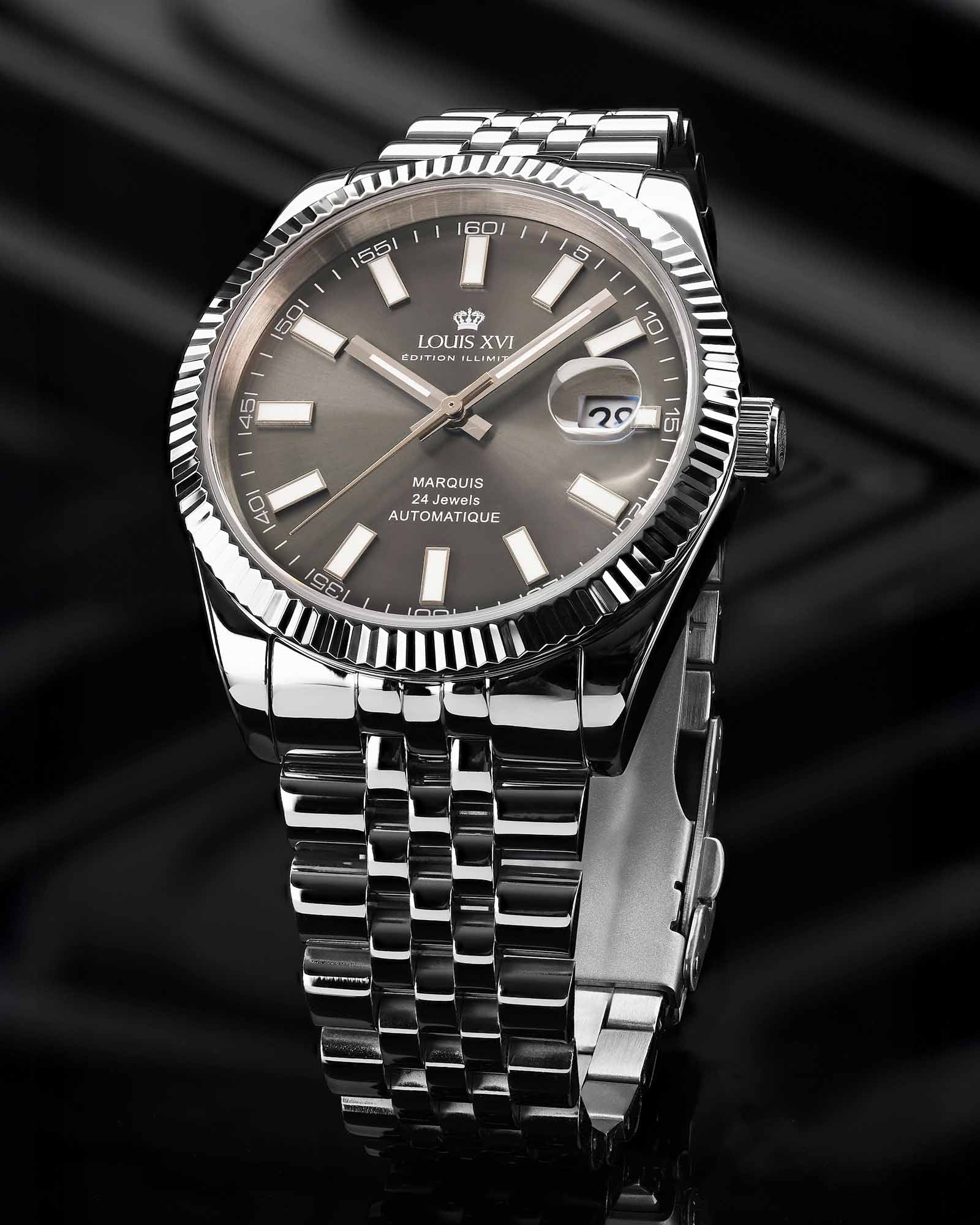 Marquis 3020 – Stainless Steel, Black Dial