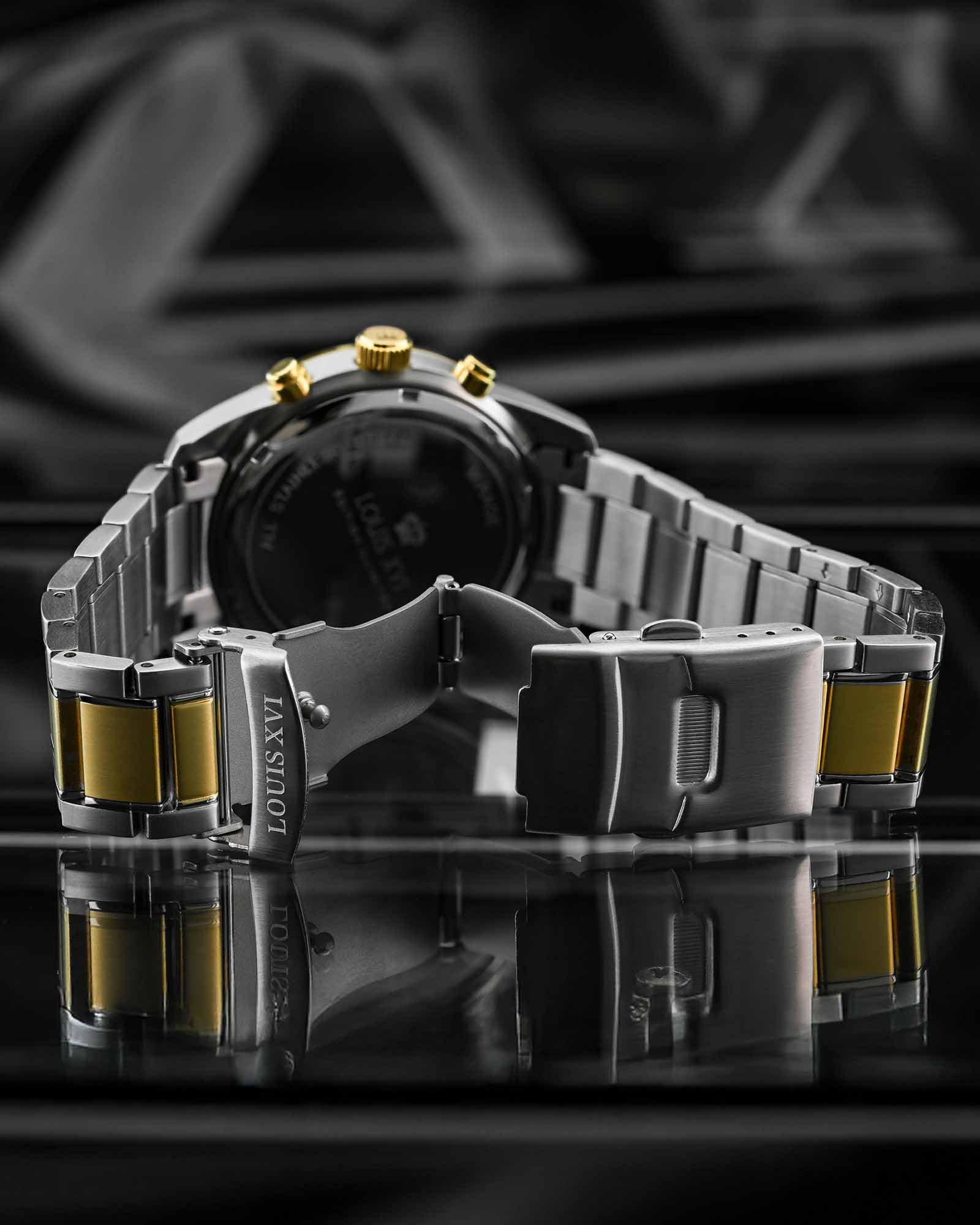 Kronograf Mirage 3341 Bicolor Blu