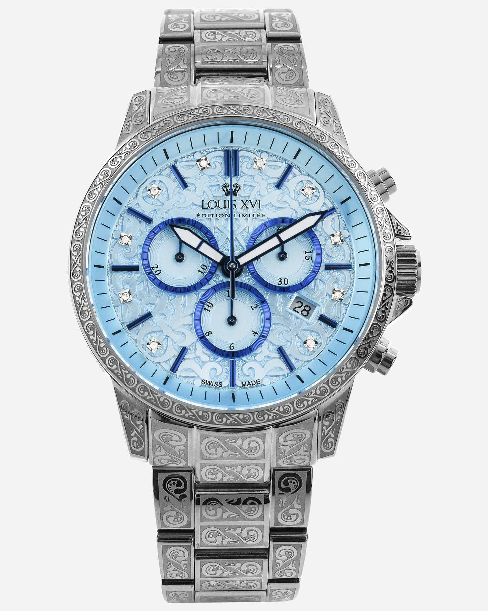 Elegant Silver Minty Green Watch - Palais Royale Collection