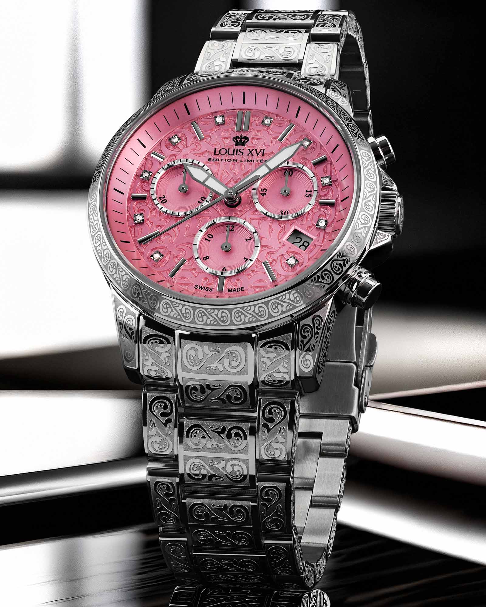 Palais Royale Femme 6022 - 38mm Flamingo Blush dial ✨