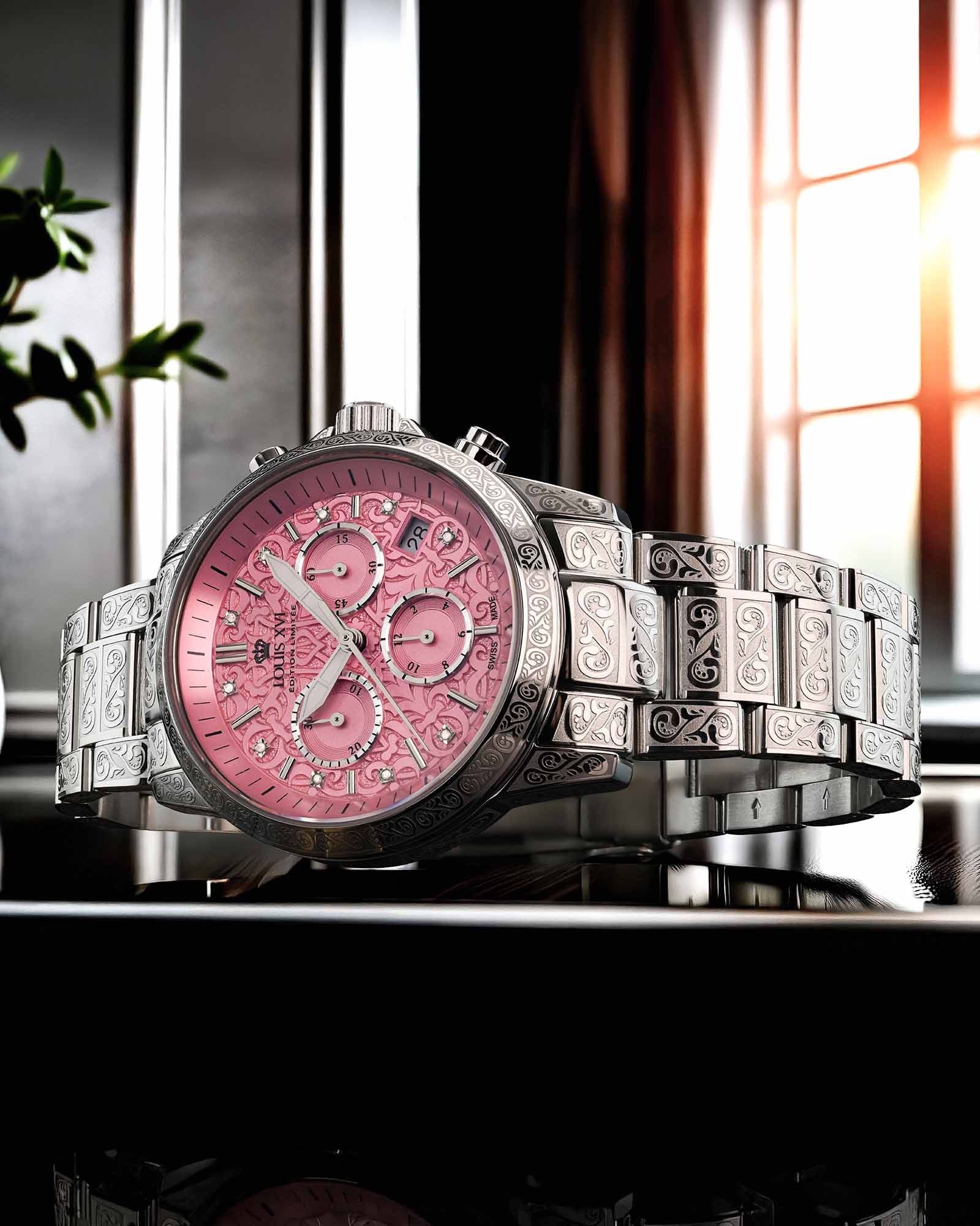 Palais Royale Femme 6022 - 38mm Flamingo Blush dial ✨