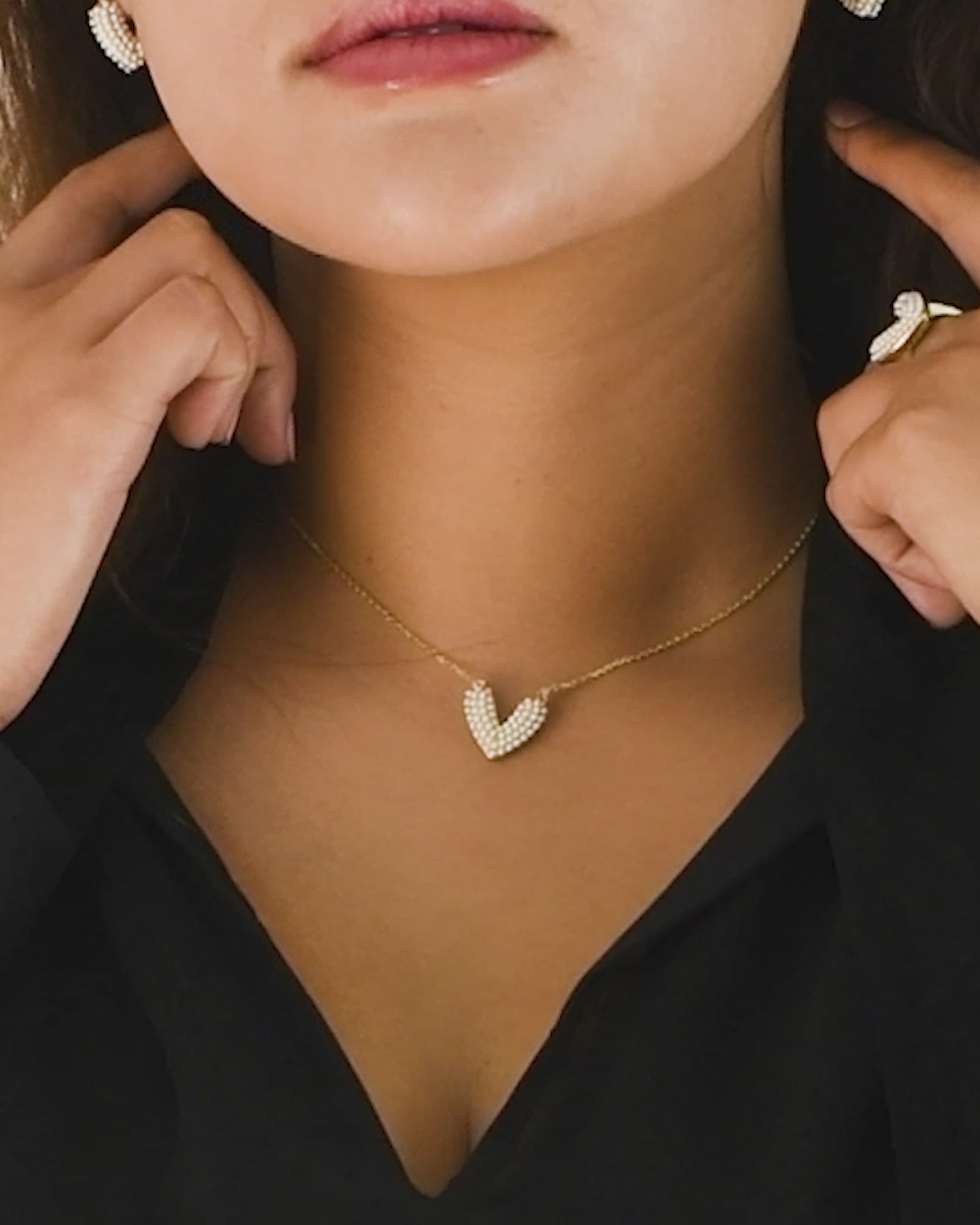 Heart Pearl Necklace - 8130000